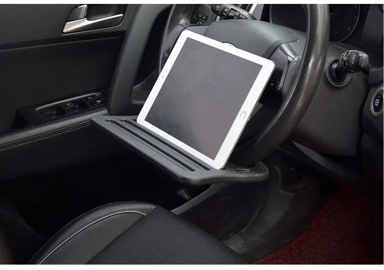 Steering Wheel Car Laptop Computer Desk Portable Dining Table Bracket Eat Work Remotely Car Drink Food Coffee Tray Board