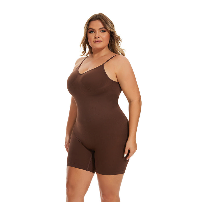 Fashion Seamless Cross-Border Hot Selling Yoga Postpartum Hip Lifting Body Shaping Belly Contraction Backless Siamese Boxer Body Corset