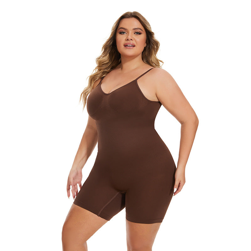 Fashion Seamless Cross-Border Hot Selling Yoga Postpartum Hip Lifting Body Shaping Belly Contraction Backless Siamese Boxer Body Corset