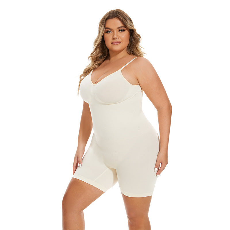 Fashion Seamless Cross-Border Hot Selling Yoga Postpartum Hip Lifting Body Shaping Belly Contraction Backless Siamese Boxer Body Corset