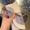 New Women's Metal Frame Sunglasses Retro Women Oval Brand Sun Glasses Fashion Outdoor Street Photography Eyewear Shades