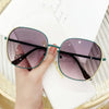 New Women's Metal Frame Sunglasses Retro Women Oval Brand Sun Glasses Fashion Outdoor Street Photography Eyewear Shades