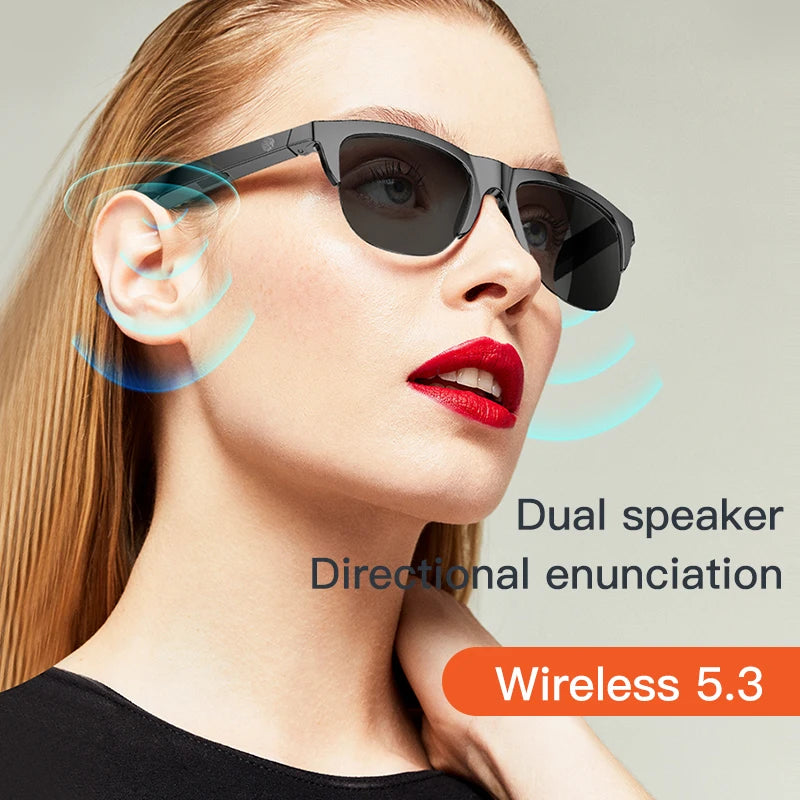 F06 Wireless Bluetooth Smart Glasses Headphones, Waterproof Stereo Android