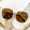 New Women's Metal Frame Sunglasses Retro Women Oval Brand Sun Glasses Fashion Outdoor Street Photography Eyewear Shades