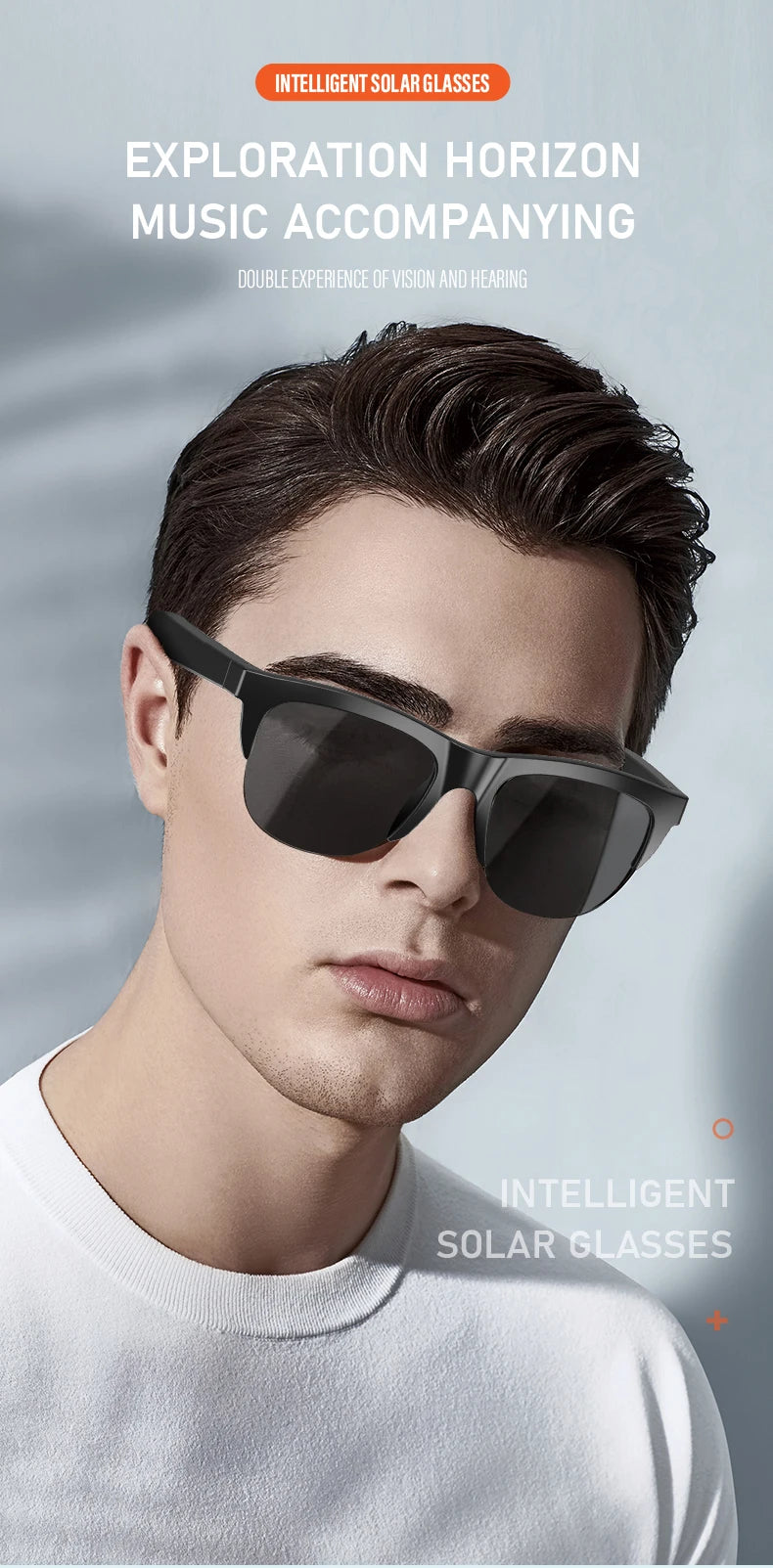 F06 Wireless Bluetooth Smart Glasses Headphones, Waterproof Stereo Android