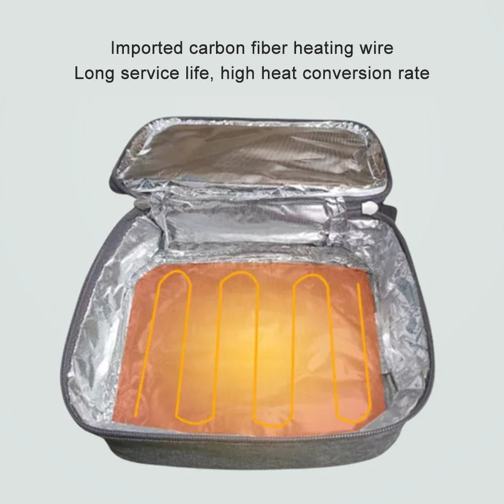 Insulated Lunch Bag Electric Thermal USB Heating Lunch Bag  Portable Food Warmer Box Travel Hiking Outdoor Camping Lunch Bag New